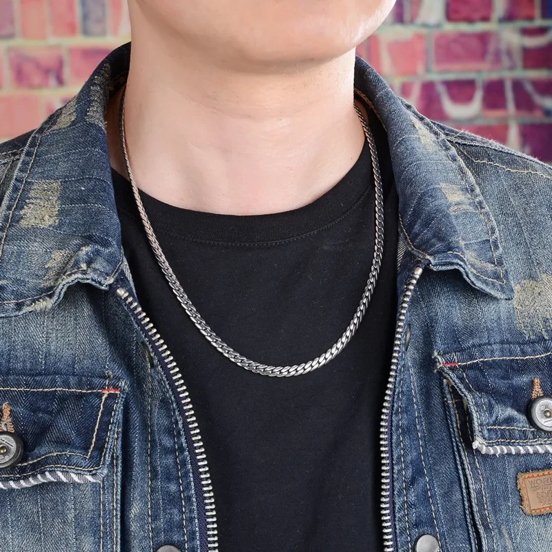 Sterling Silver Necklace Men's Jewelry Women's Popular Personality Fashion S925 Couple Birthday Gift Punk Style
Sterling Silver Necklace Men's Jewelry Women's Popular Personality Fashion S925 Couple Birthday Gift Punk Style