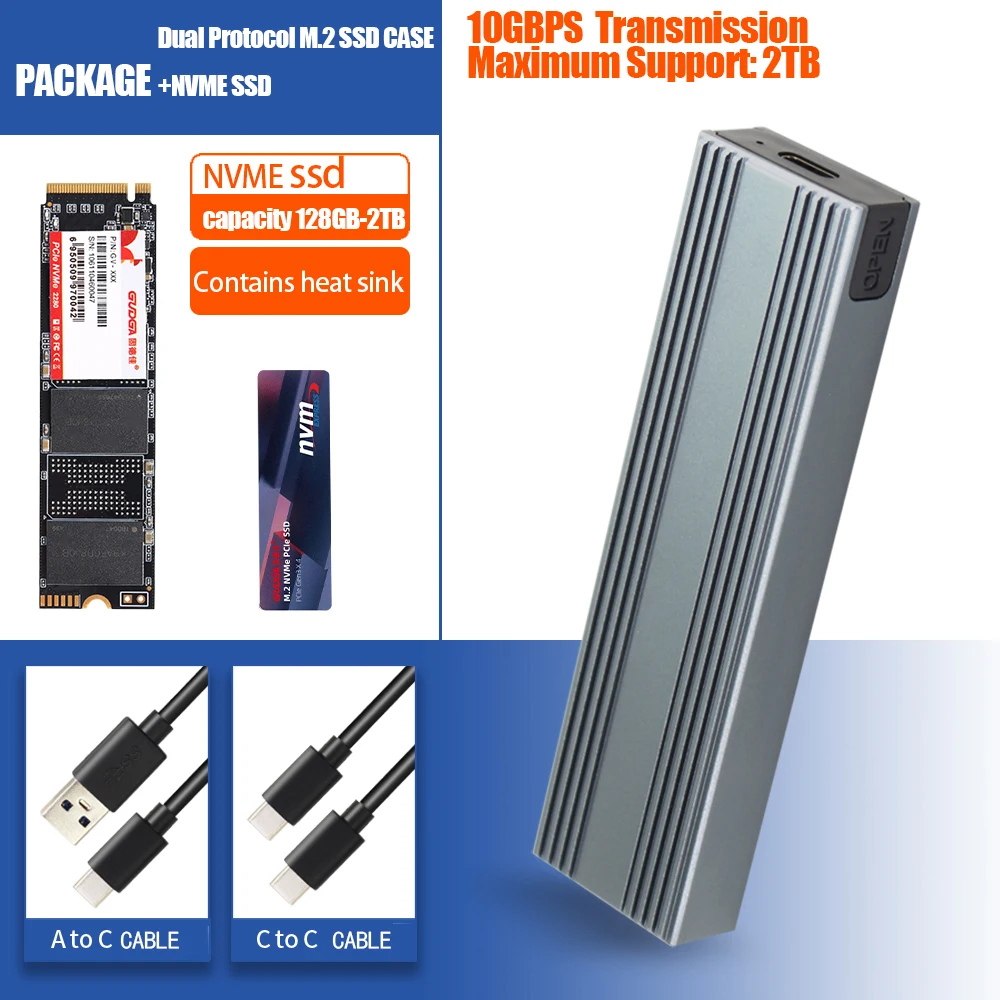 Чехол GUDGA NVME SSD Pci Express 128 ГБ 256 ГБ 512 ГБ M2 Ssd NVME чехол M.2 на USB Type C 3,1 10 Гбит/с M/B Ключ PCIE внешний бокс Hdd Чехол
Чехол GUDGA NVME SSD Pci Express 128 ГБ 256 ГБ 512 ГБ M2 Ssd NVME чехол M.2 на USB Type C 3,1 10 Гбит/с M/B Ключ PCIE внешний бокс Hdd Чехол