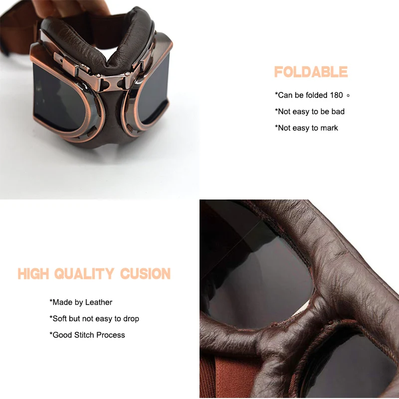 Motorcycle Glasses Retro Helmet Pilot Goggles Motorbike 100% UV400 Vintage Classic Glasses For Moto Scooter ATV Dirt Biker
Motorcycle Glasses Retro Helmet Pilot Goggles Motorbike 100% UV400 Vintage Classic Glasses For Moto Scooter ATV Dirt Biker