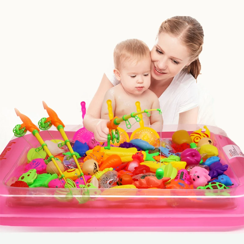 Creative 39 Pieces Magnetic Fishing Toy Baby Bath Toy Fishing Learning Education Play Set (Pool Included Color Random)
Creative 39 Pieces Magnetic Fishing Toy Baby Bath Toy Fishing Learning Education Play Set (Pool Included Color Random)