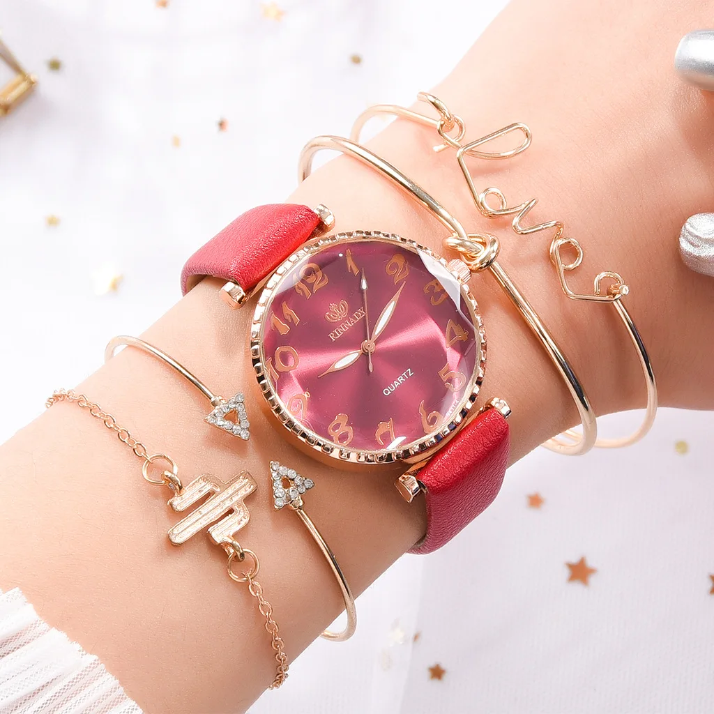 5pcs set Branded Women's watches Bracelet Fashion Dress Watch for women leather Gifts Citizen Wristwatch Luxury Quartz Watches
5pcs set Branded Women's watches Bracelet Fashion Dress Watch for women leather Gifts Citizen Wristwatch Luxury Quartz Watches