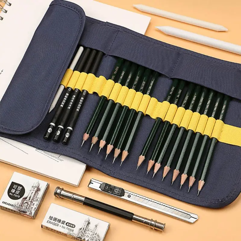 27pcs Sketch Pencil Set Professional Sketching Drawing Roll Up Bags Kit Painter
27pcs Sketch Pencil Set Professional Sketching Drawing Roll Up Bags Kit Painter