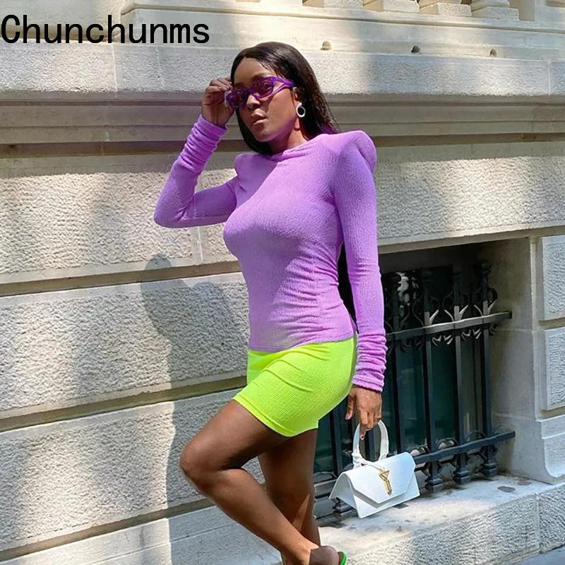 2021 Solid Full Sleeve Shoulder Pad Pullover T-shirts Round Neck Women Tee Top Casual Slim Shirts Fall Fashion Streetwear
2021 Solid Full Sleeve Shoulder Pad Pullover T-shirts Round Neck Women Tee Top Casual Slim Shirts Fall Fashion Streetwear