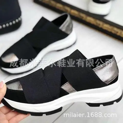 New Women Flat Sneakers Casual Elastic Vulcanized Shoes Female Ladies Platform Comfort Loafers Shoes Women Zapatillas Mujer 
New Women Flat Sneakers Casual Elastic Vulcanized Shoes Female Ladies Platform Comfort Loafers Shoes Women Zapatillas Mujer