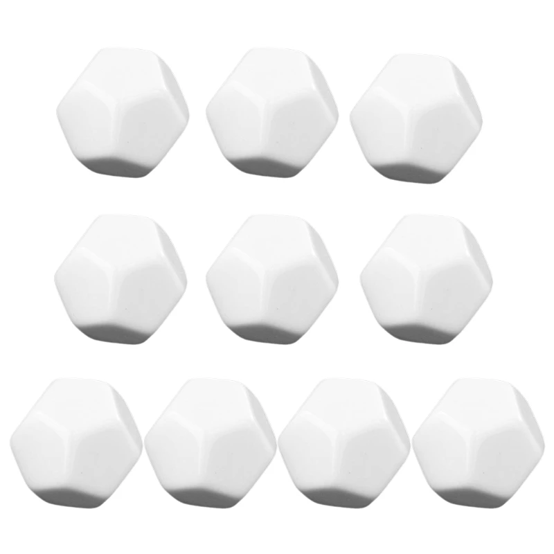 24BD 10Pcs Pentagonal Corner 12 Sided White Blank Dice Mathematical Tools For Kid Educational Toys DIY Board Games Accessory
24BD 10Pcs Pentagonal Corner 12 Sided White Blank Dice Mathematical Tools For Kid Educational Toys DIY Board Games Accessory