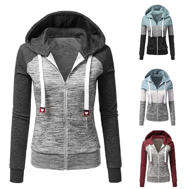 Women Casual Patchwork Drawstring Hoodies Autumn Winter Zipper Pocket Long Sleeve Sport Sweatshirts Female Harajuku Plus Coat
Women Casual Patchwork Drawstring Hoodies Autumn Winter Zipper Pocket Long Sleeve Sport Sweatshirts Female Harajuku Plus Coat