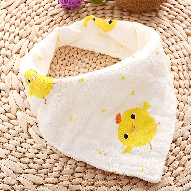 Cartoon Gauze Baby Bibs Scarf Girls Boys Toddler Bib Burp Cloths Stuff Feeding Baberos Saliva Towels 30x30x40cm | Детская одежда и