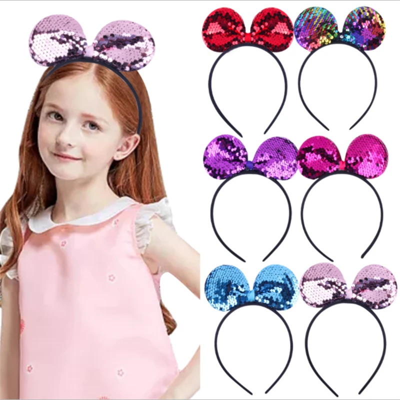 New children's party sponge sequin headband Customized double-sided fish scale large bow headband
New children's party sponge sequin headband Customized double-sided fish scale large bow headband