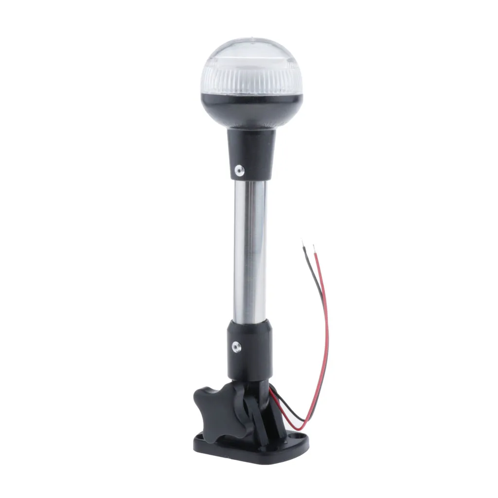 9" Boat Yacht All Round Anchor 360 Degree LED Daylight White Navigation Pole Light Splashproof with Base, 9 inch Long
9" Boat Yacht All Round Anchor 360 Degree LED Daylight White Navigation Pole Light Splashproof with Base, 9 inch Long