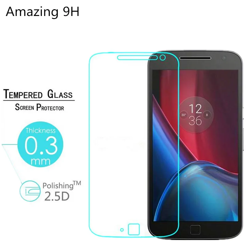 

0.26mm 9h tempered glass protective flim for motorola moto g4 & moto g4 plus (5.5"inch) screen protector guard pelicula de vidro