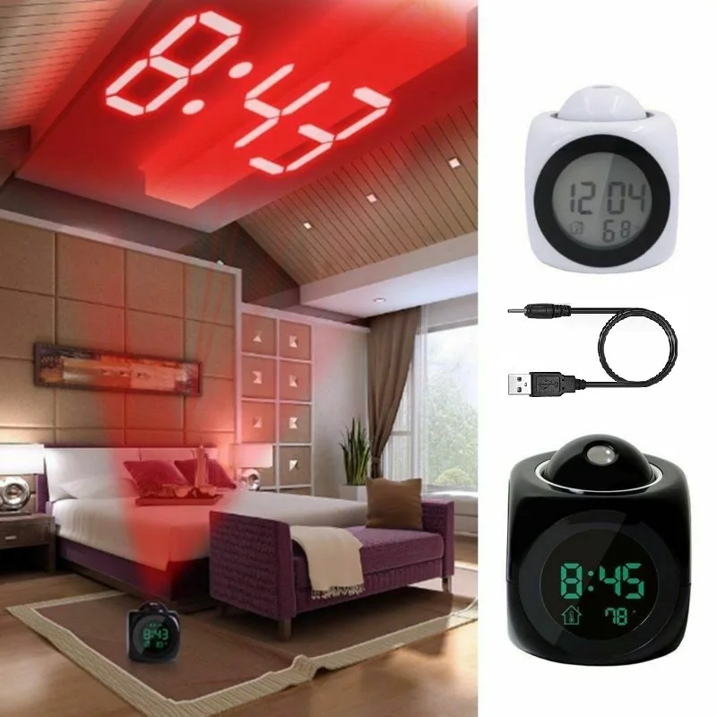 New Home Multifunction Alarm Clock LCD Projection LED Display Time Digital Snooze Voice Talking Wall Ceiling Projection Clock
New Home Multifunction Alarm Clock LCD Projection LED Display Time Digital Snooze Voice Talking Wall Ceiling Projection Clock
