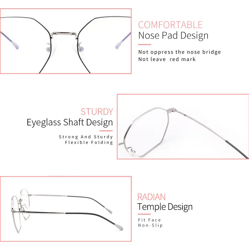 LUCIDIE Design Men Women Anti Blue Ray Eyewear Polygon Retro Metal Eyeglasses Frame Myopia Optical Spectacles Computer Glasses
LUCIDIE Design Men Women Anti Blue Ray Eyewear Polygon Retro Metal Eyeglasses Frame Myopia Optical Spectacles Computer Glasses