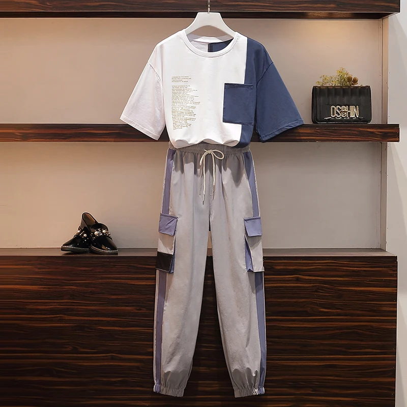 2021 Korean Fashion Women Clothes Tracksuit Two Piece Set Summer Casual Sportswear Suit O-neck Printing T shirt+Harem Pants big
2021 Korean Fashion Women Clothes Tracksuit Two Piece Set Summer Casual Sportswear Suit O-neck Printing T shirt+Harem Pants big