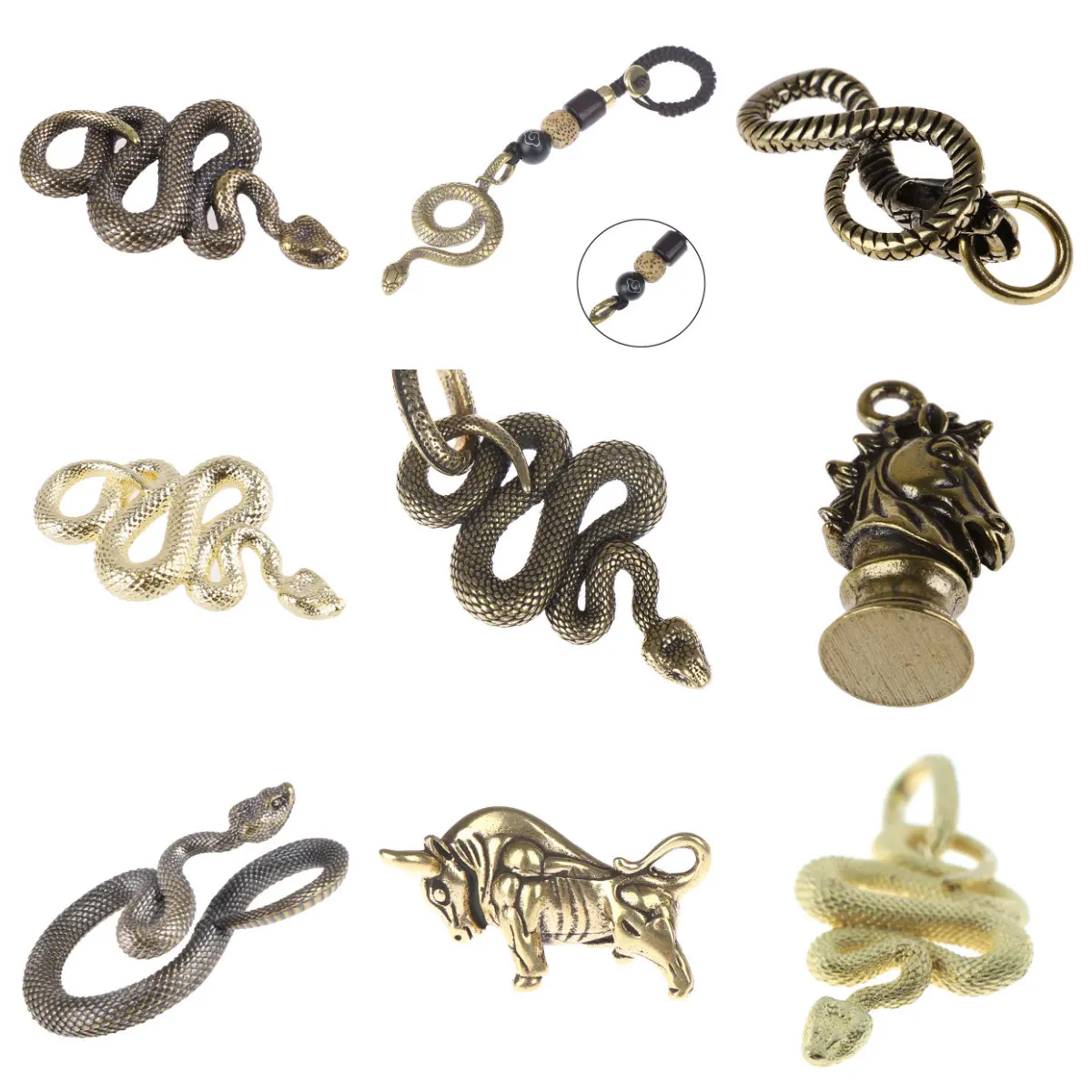 Брелок в форме змеи брелок для ключей ручной работы кольцо с сумочкой 1 шт. |