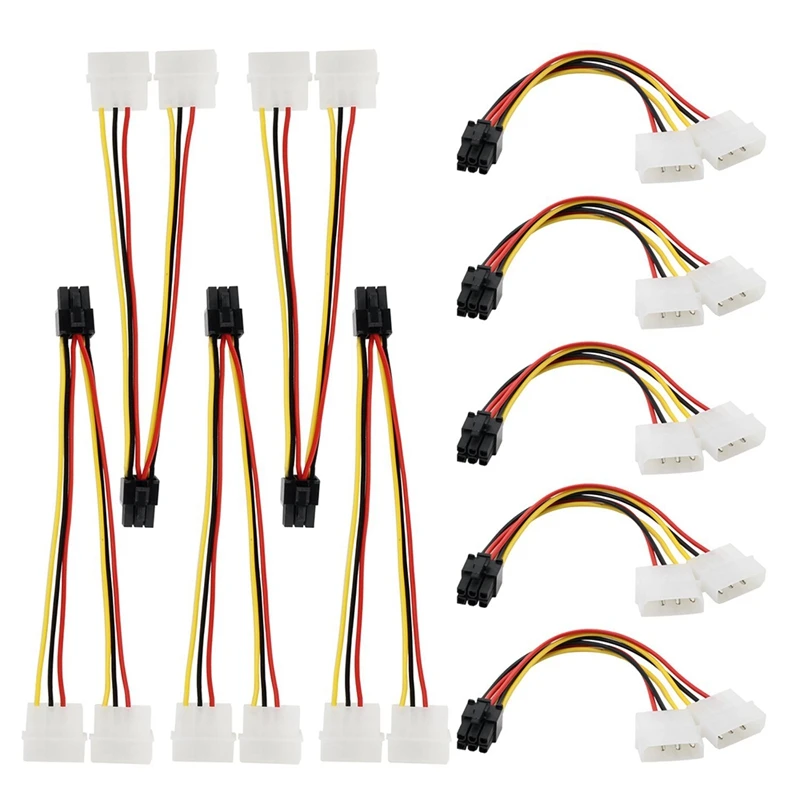 Адаптер питания Molex 4 Pin к PCI-E PCI Expess 6 Pin, кабель-соединитель питания для видеокарт, 10 шт.
Адаптер питания Molex 4 Pin к PCI-E PCI Expess 6 Pin, кабель-соединитель питания для видеокарт, 10 шт.