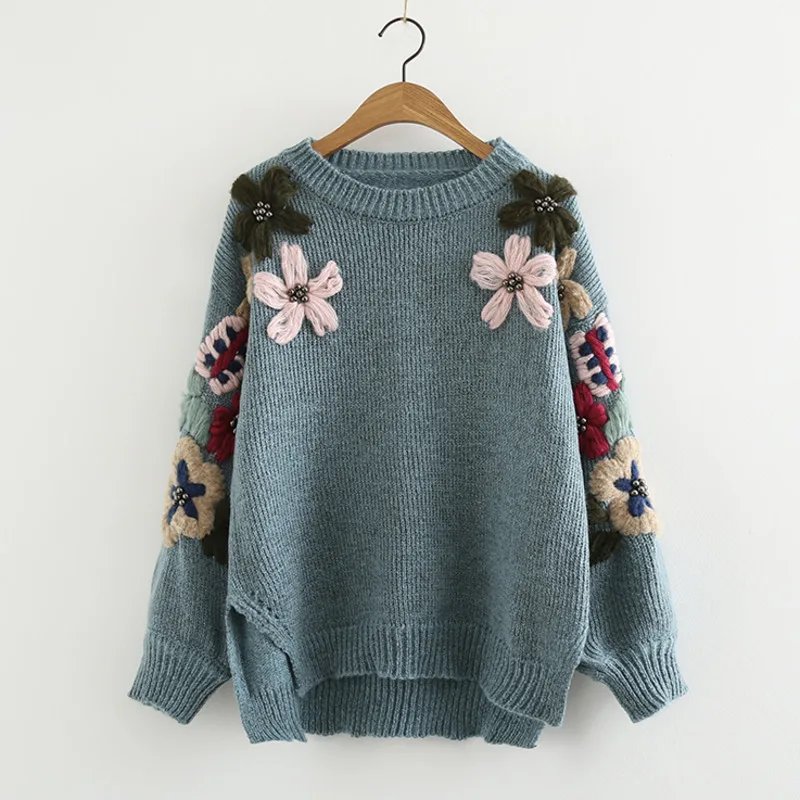 2021 Spring Autumn Korean Version Irregular Nail Beads Embroidery Fashion Knitted Sweaters Women Clothing Long Sleeve Top Sueter
2021 Spring Autumn Korean Version Irregular Nail Beads Embroidery Fashion Knitted Sweaters Women Clothing Long Sleeve Top Sueter