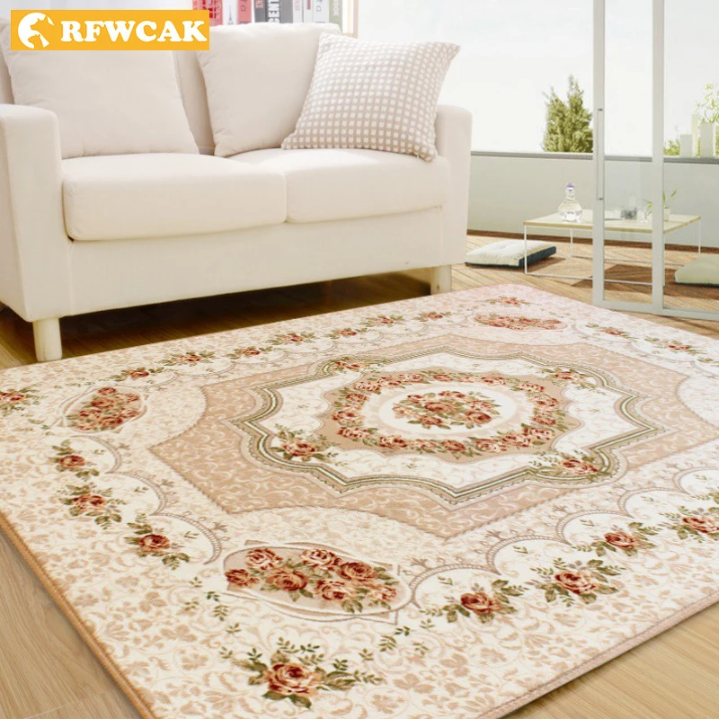European Classical Mandala Rose Pattern Living Room Coffee Table Carpet Simple Home Decoration Bedroom Sofa Non-slip Tatami 
European Classical Mandala Rose Pattern Living Room Coffee Table Carpet Simple Home Decoration Bedroom Sofa Non-slip Tatami