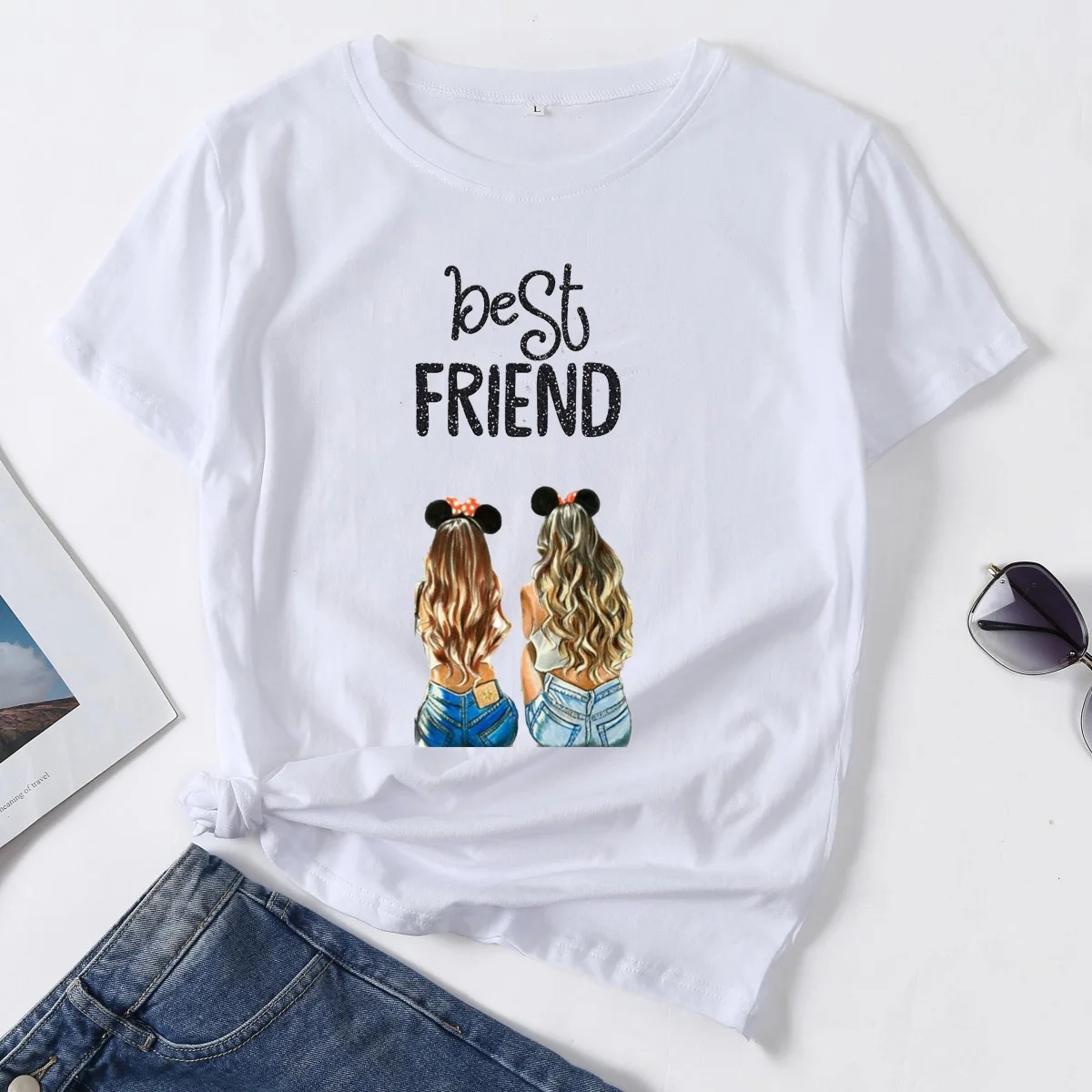 Design Goth Fairy Grunge Short Sleeve T-Shirts For Girls Best Friend Two Girls Clothing Graphic Tee Fashion T-Shirts Summer
Design Goth Fairy Grunge Short Sleeve T-Shirts For Girls Best Friend Two Girls Clothing Graphic Tee Fashion T-Shirts Summer