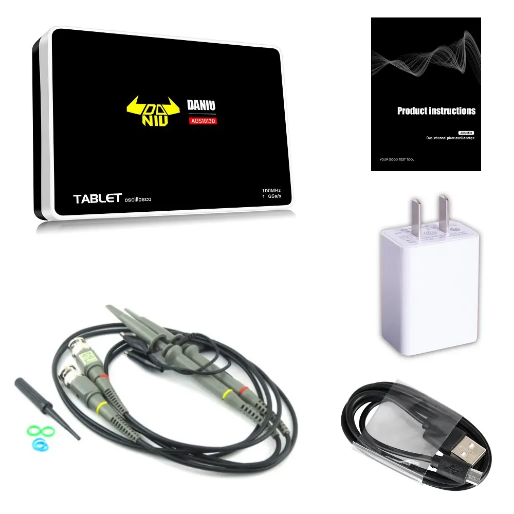 DANIU ADS1013D Oscilloscope Digital 2 Channels 100MHz*2 Band Width 1GSa/s Sampling Rate Oscilloscope Color TFT Logic Analyzer
DANIU ADS1013D Oscilloscope Digital 2 Channels 100MHz*2 Band Width 1GSa/s Sampling Rate Oscilloscope Color TFT Logic Analyzer