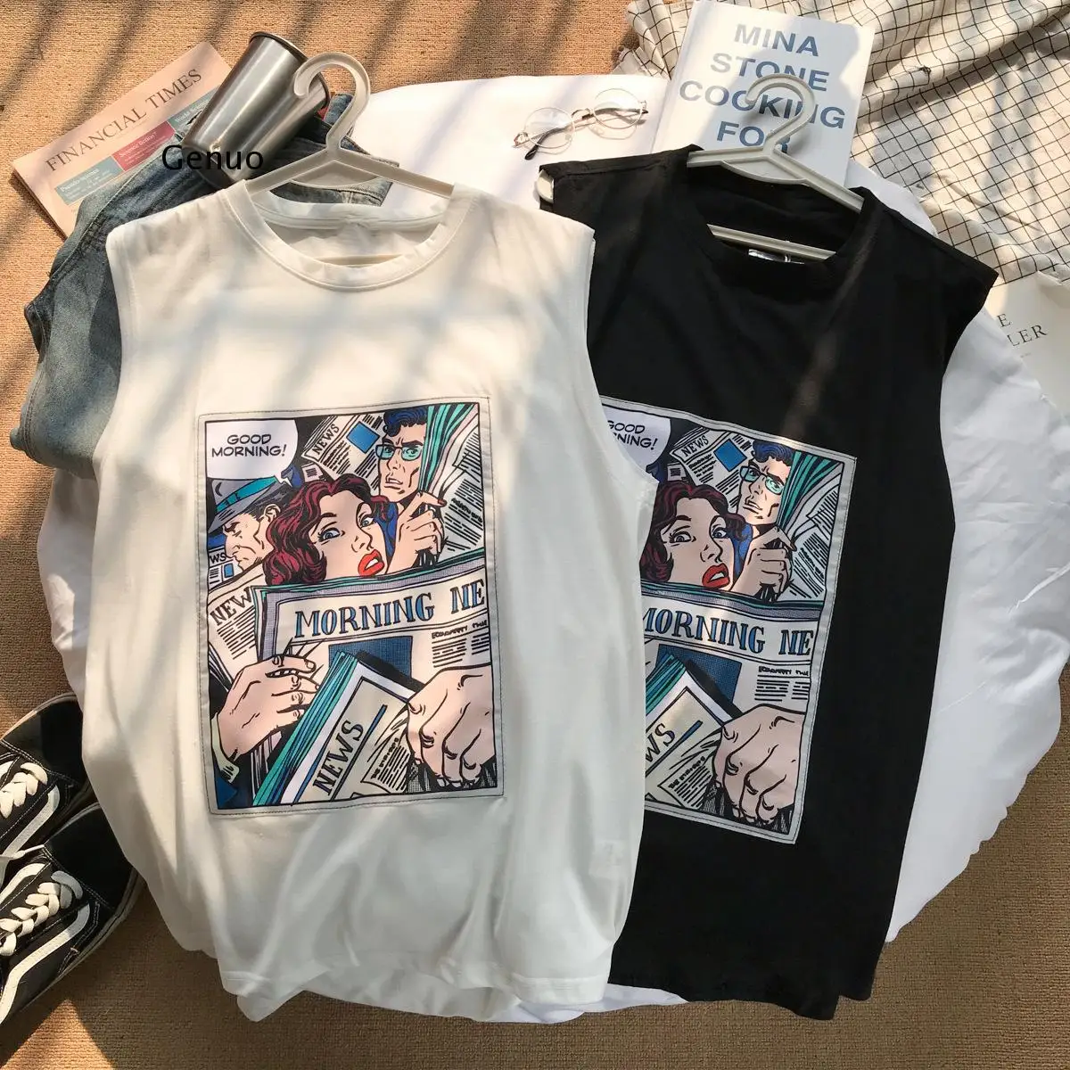 Tank Top Summer Ins Tide Brand Hip-Hop Vest Male Tops Female Tees Couple Casual Student Loose Trend Waistcoat Sleeveless T-Shirt
Tank Top Summer Ins Tide Brand Hip-Hop Vest Male Tops Female Tees Couple Casual Student Loose Trend Waistcoat Sleeveless T-Shirt