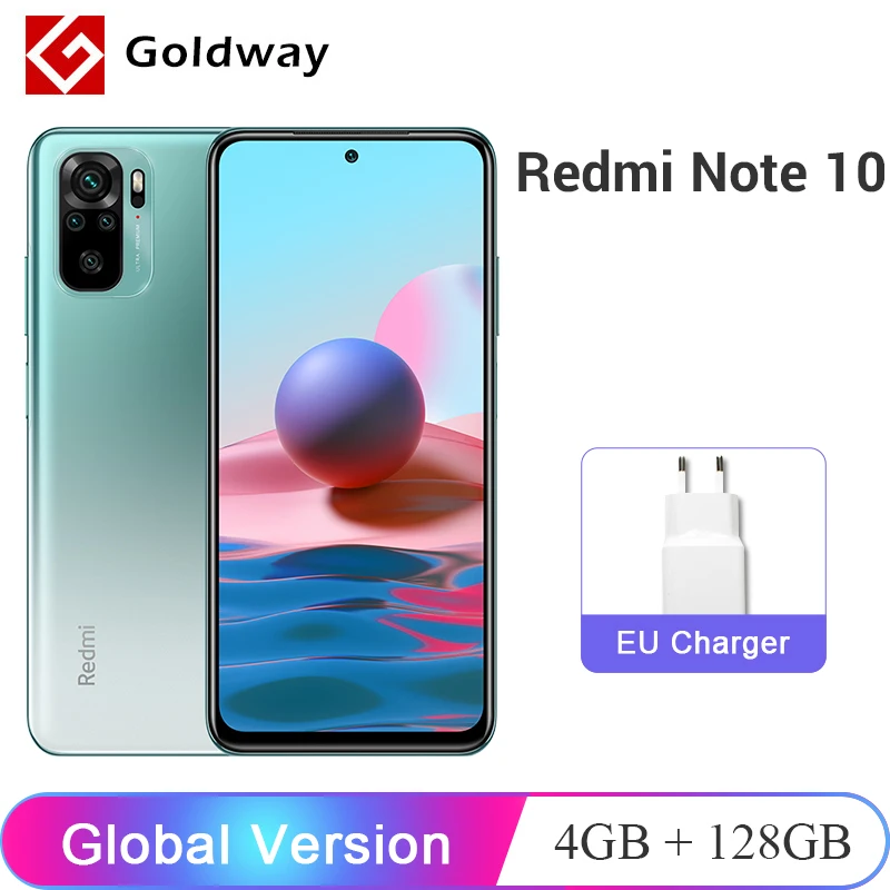 Смартфон Xiaomi Redmi Note 10 4 Гб глобальная версия ГБ процессор Snapdragon 128 экран 678 дюйма