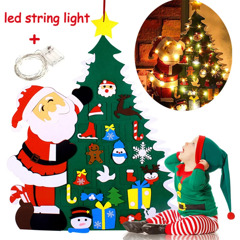 DIY Crafts LED Felt Christmas Tree Toys Door Wall Ornaments Fake Christmas Tree Kids Toy Christmas Party Decoration For Home Toy
DIY Crafts LED Felt Christmas Tree Toys Door Wall Ornaments Fake Christmas Tree Kids Toy Christmas Party Decoration For Home Toy