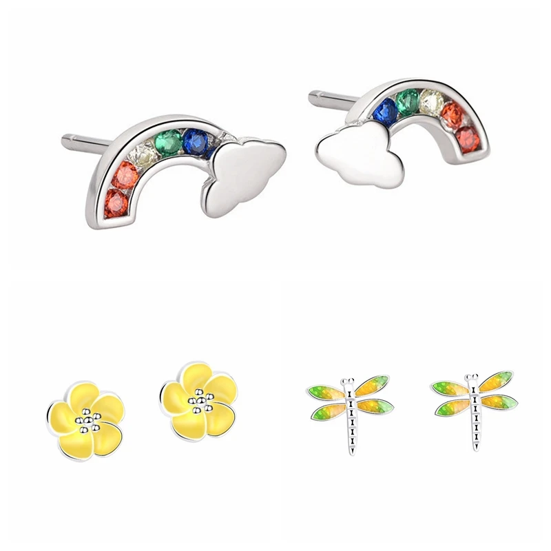 AIDE 2021 Trend 925 Sterling Silver Insect Earrings For Women Yellow Enamel Flower Stud Earrings Ear Piercing Pendientes Gifts
AIDE 2021 Trend 925 Sterling Silver Insect Earrings For Women Yellow Enamel Flower Stud Earrings Ear Piercing Pendientes Gifts