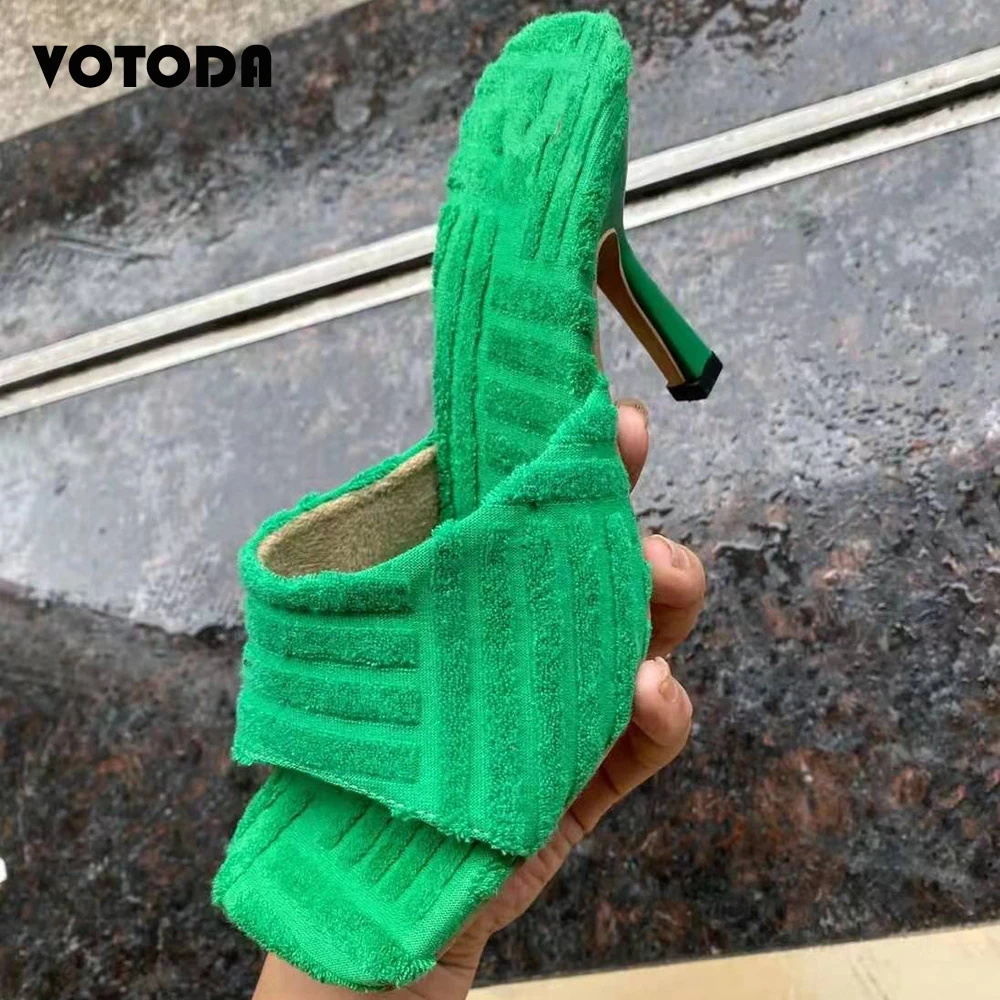 Winter Women Thin Heel Pumps Luxury Brand Peep Toe Ladies Sandals Furry Green Corduroy Slippers Fashion Sexy Party Female Shoes
Winter Women Thin Heel Pumps Luxury Brand Peep Toe Ladies Sandals Furry Green Corduroy Slippers Fashion Sexy Party Female Shoes