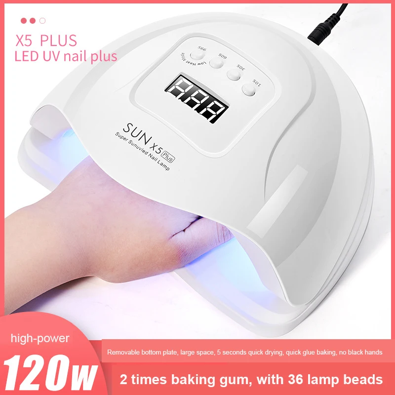 120W LED Lamp Nail Dryer Four-speed Intelligent Induction Phototherapy Nail Lamp UV Ice Lamp For Drying Gel Polish Manicure
120W LED Lamp Nail Dryer Four-speed Intelligent Induction Phototherapy Nail Lamp UV Ice Lamp For Drying Gel Polish Manicure