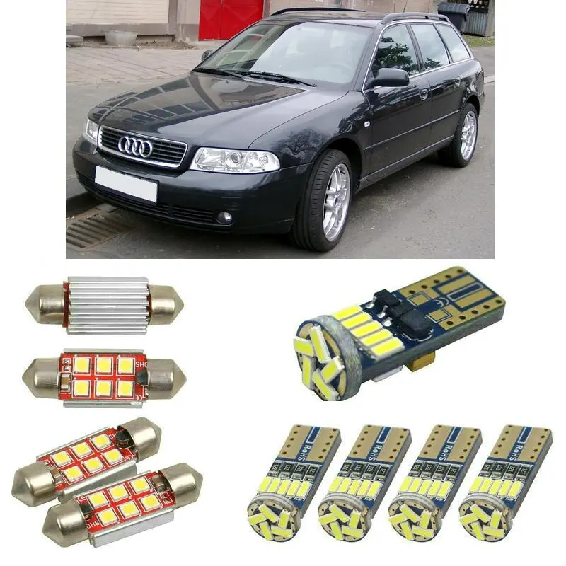 Внутренняя светодиодная автомобильная лампа для audi A4 avant 8d5 b5 купольная чтения