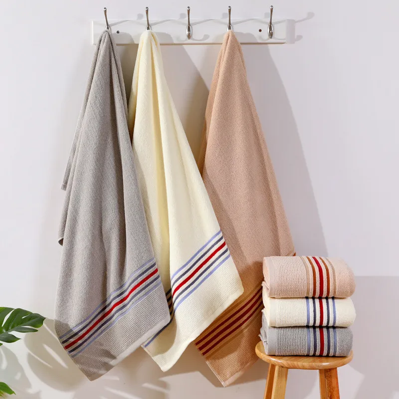 70x140cm 100% Cotton Solid Color Striped Bath Towel For Adult Soft Absorbent Household Bathroom
70x140cm 100% Cotton Solid Color Striped Bath Towel For Adult Soft Absorbent Household Bathroom