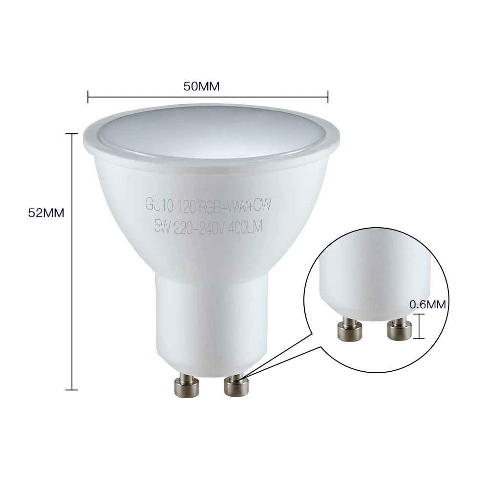 Moeshouse Tuya GU10 WiFi Smart Light LED Bulbs RGBCW 5W Dimmable Lamps Smart Life Remote Contro Work with Alexa Google Home
Moeshouse Tuya GU10 WiFi Smart Light LED Bulbs RGBCW 5W Dimmable Lamps Smart Life Remote Contro Work with Alexa Google Home