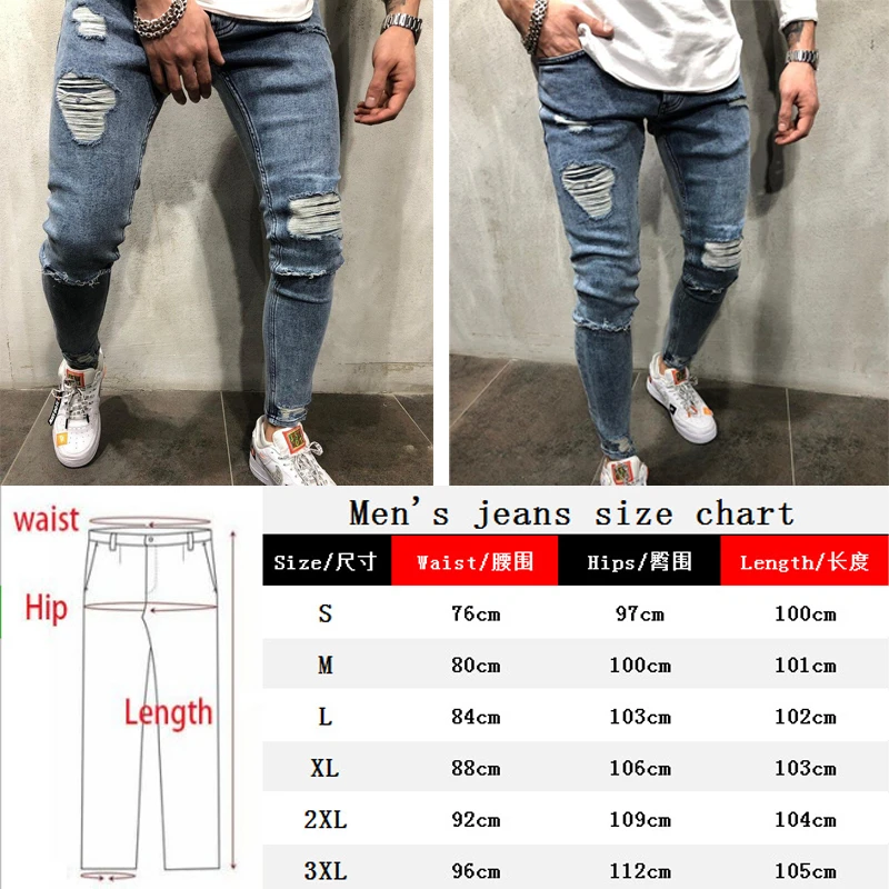Mens Blue Jeans Cool Skinny Ripped Stretch Slim Elastic Denim Pants For Male Large Size Spring Summer Autumn Hip Hop Streetwear
Mens Blue Jeans Cool Skinny Ripped Stretch Slim Elastic Denim Pants For Male Large Size Spring Summer Autumn Hip Hop Streetwear