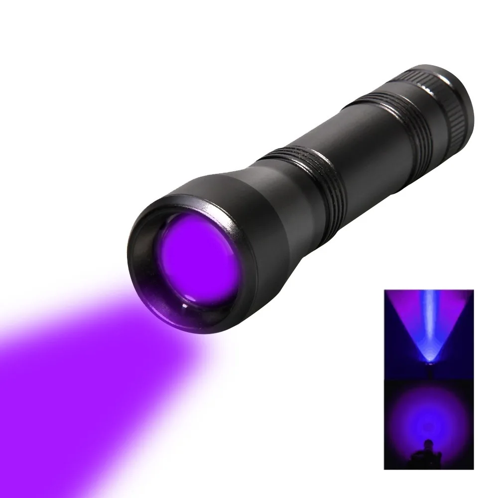 LED УФ фонарик светильник Ультрафиолетовый фонарь с 5 режимами и мини Портативный