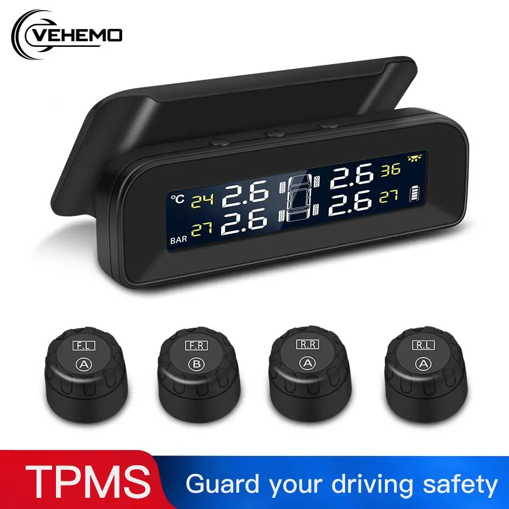 Vehemo TPMS Tire Pressure Alarm Tire Pressure Monitoring System Car Collapsible for 4PCS Sensor Tire Pressure Monitoring 2020
Vehemo TPMS Tire Pressure Alarm Tire Pressure Monitoring System Car Collapsible for 4PCS Sensor Tire Pressure Monitoring 2020