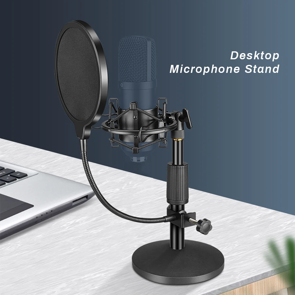 Profession USB Condenser Microphone Tabletop Stand with Shock Mount Holder Pop Filter mic Stand for K669 k670 bm 800 Microphone
Profession USB Condenser Microphone Tabletop Stand with Shock Mount Holder Pop Filter mic Stand for K669 k670 bm 800 Microphone