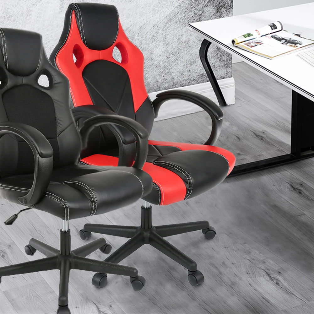Adjustable Red Black Double-hole Basic Esports Chair Modern Office Chair Ergonomic High-Back Faux Leather Computer Chair HWC
Adjustable Red Black Double-hole Basic Esports Chair Modern Office Chair Ergonomic High-Back Faux Leather Computer Chair HWC