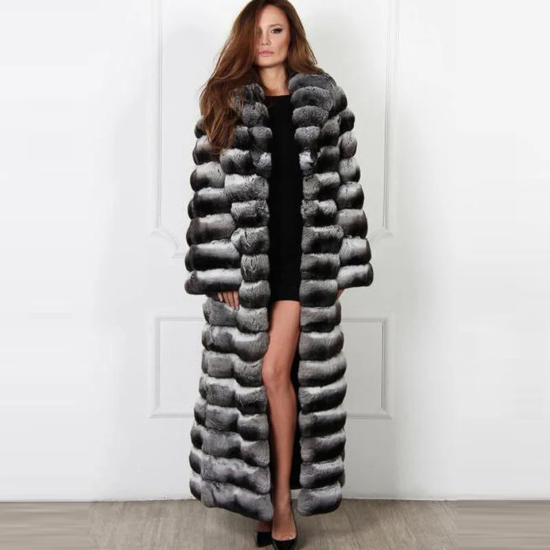 Natural Fur Coats for Women 130 X-long Real Rex Rabbit Fur Coat with Turn-down Collar Luxury Women Luxury Rabbit Fur Overcoats
Natural Fur Coats for Women 130 X-long Real Rex Rabbit Fur Coat with Turn-down Collar Luxury Women Luxury Rabbit Fur Overcoats