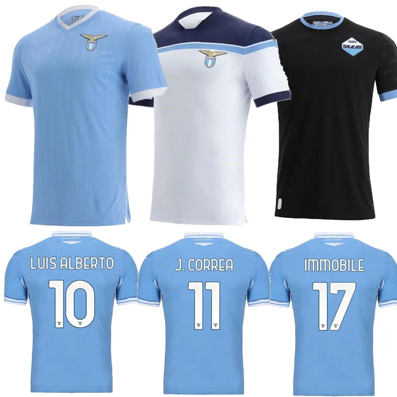 

New 21 22 Lazio home away Jerseys Third IMMOBILE J.CORREA LAZZARI 2021 2022 maglie LULIC SERGEJ LUIS Alberto Men's football shir