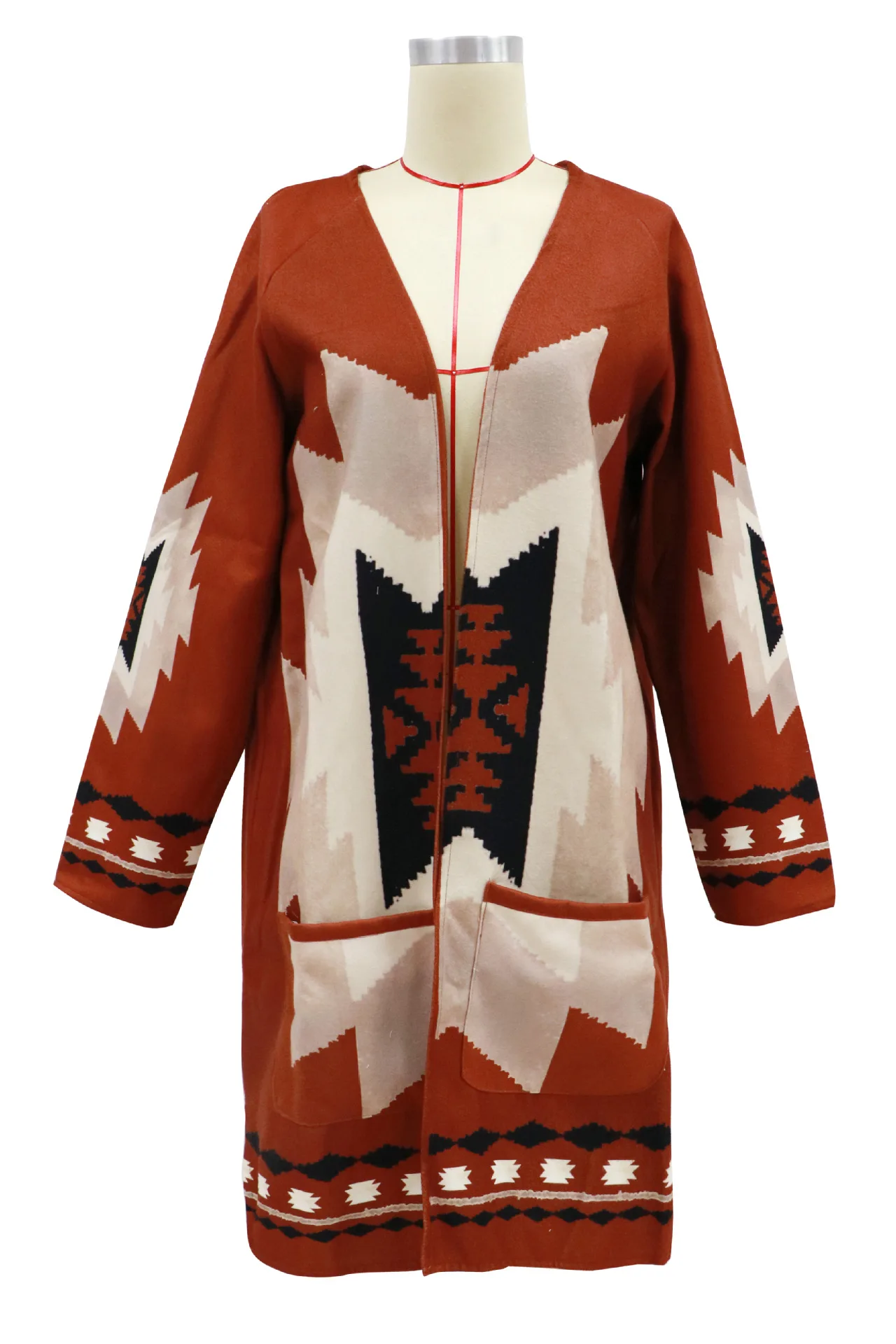 Mandylandy Autumn Winter Fashion Long Sleeve Loose Printed Long Coat Women's Casual Cardigan Pocket Coat
Mandylandy Autumn Winter Fashion Long Sleeve Loose Printed Long Coat Women's Casual Cardigan Pocket Coat