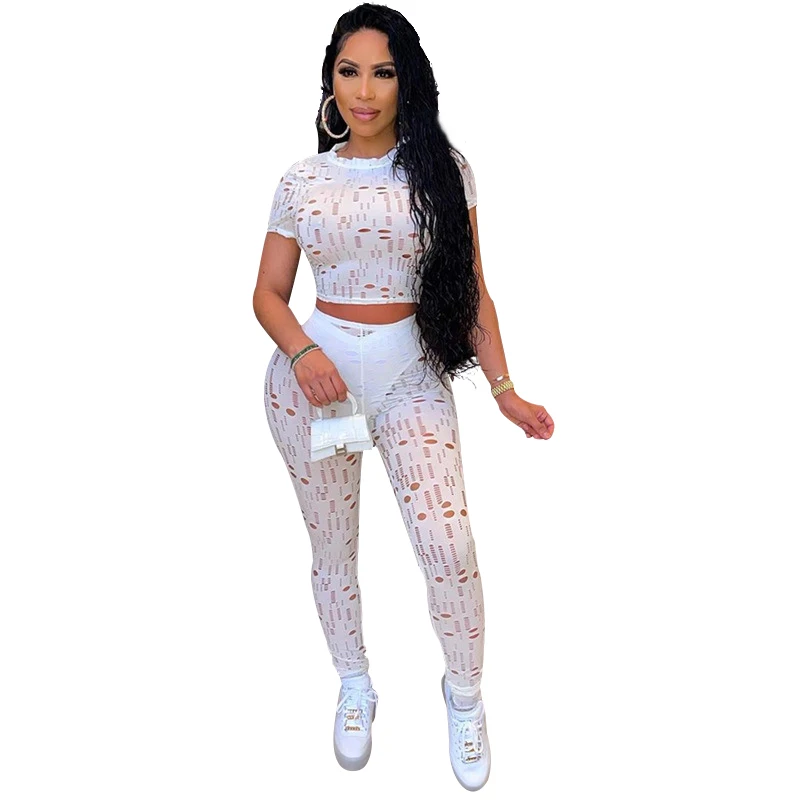 Midnight Style Two Piece Set Women Unique Design Hollow Out Short Sleeve O-Neck Top And Sheath Body-Shaping Pants Clubwear
Midnight Style Two Piece Set Women Unique Design Hollow Out Short Sleeve O-Neck Top And Sheath Body-Shaping Pants Clubwear