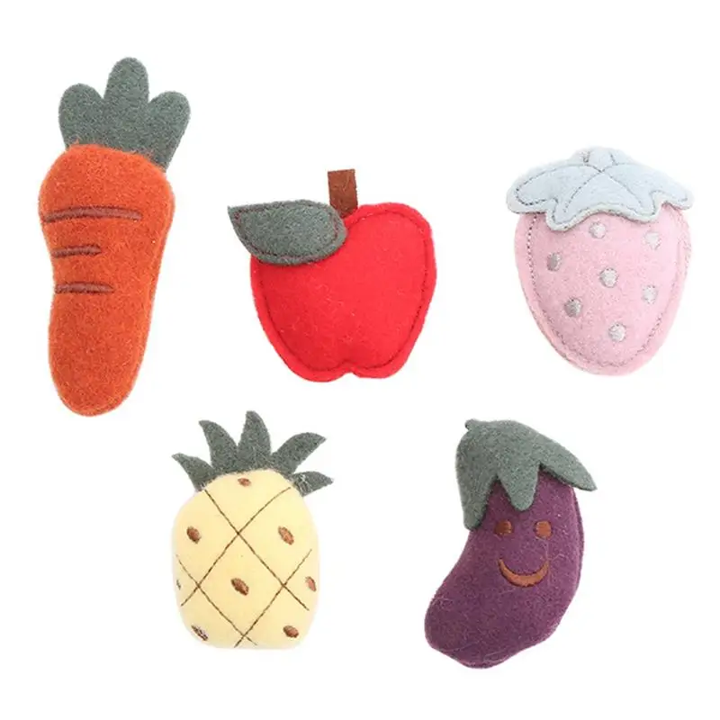 5 PCS Cat Chewing Catnip Toy Funny Fruits Vegetables Shape Cat Interactive Molar Toy Plush Pet Kitten Teasing Toys Cats Supplies
5 PCS Cat Chewing Catnip Toy Funny Fruits Vegetables Shape Cat Interactive Molar Toy Plush Pet Kitten Teasing Toys Cats Supplies