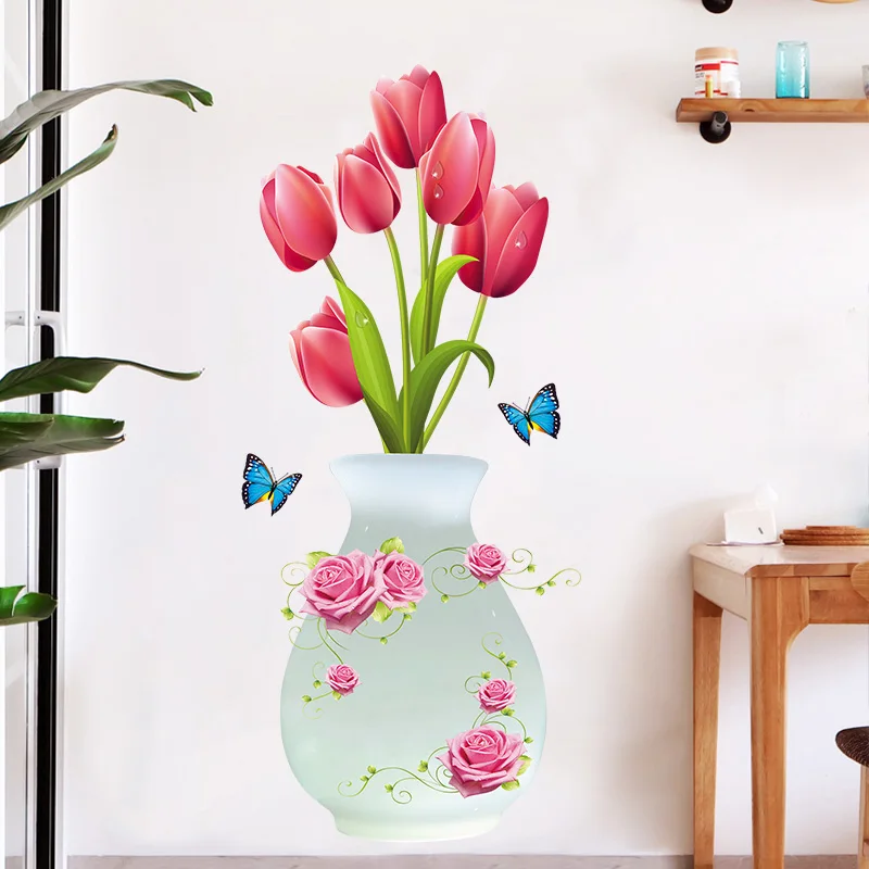 3D Vase Flowers Wall Stickers Home Decor Removable Art Mural Decals Living Room Entrance Wall Decoration Art
3D Vase Flowers Wall Stickers Home Decor Removable Art Mural Decals Living Room Entrance Wall Decoration Art