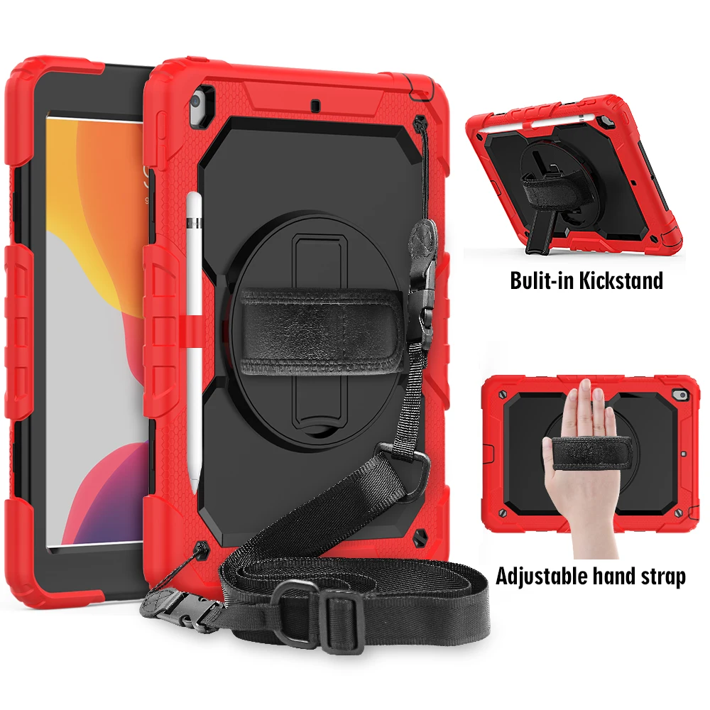 For ipad 7th 8th Generation 10 2 2020 Case 360 Rotation Hand strap&Kickstand Shockproof Silicone Table Cover for ipad cases 10.2
For ipad 7th 8th Generation 10 2 2020 Case 360 Rotation Hand strap&Kickstand Shockproof Silicone Table Cover for ipad cases 10.2