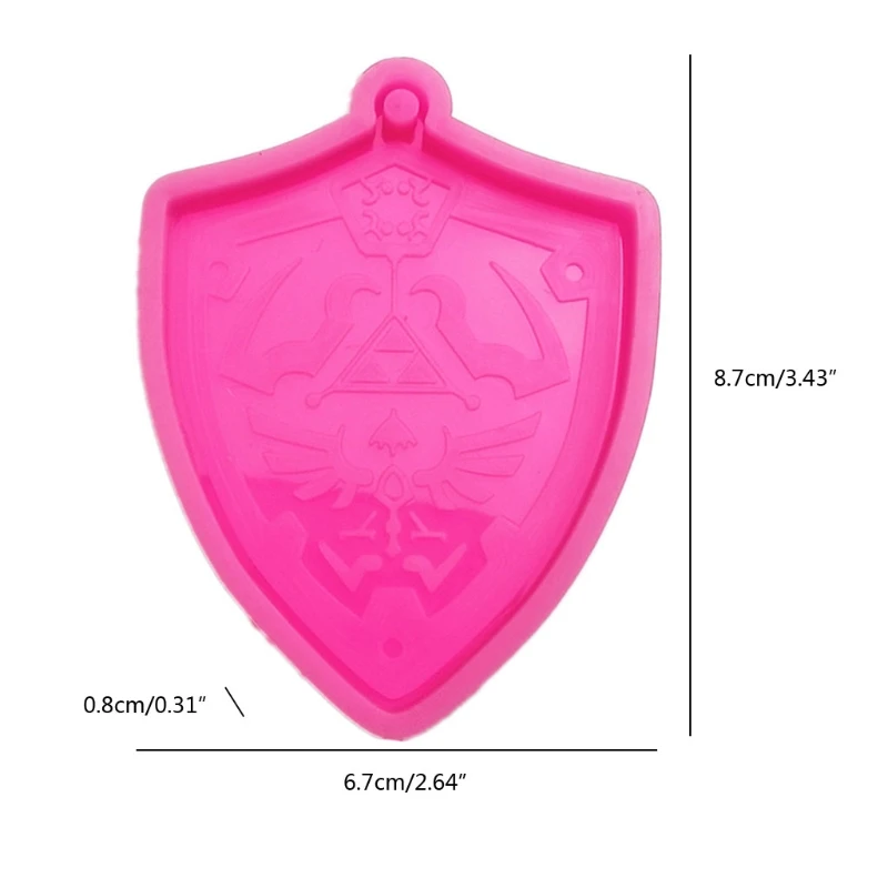 Shield Keychain Epoxy Resin Mold Pendant Casting Silicone Mould DIY Crafts Ornaments Jewelry Decorations Casting Tool
Shield Keychain Epoxy Resin Mold Pendant Casting Silicone Mould DIY Crafts Ornaments Jewelry Decorations Casting Tool