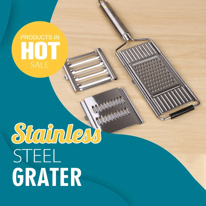 Multi-purpose Vegetable Slicer Stainless Steel Grater Cutter Shredders Fruit Potato Peeler Carrot Grater Kitchen Accessories New
Multi-purpose Vegetable Slicer Stainless Steel Grater Cutter Shredders Fruit Potato Peeler Carrot Grater Kitchen Accessories New