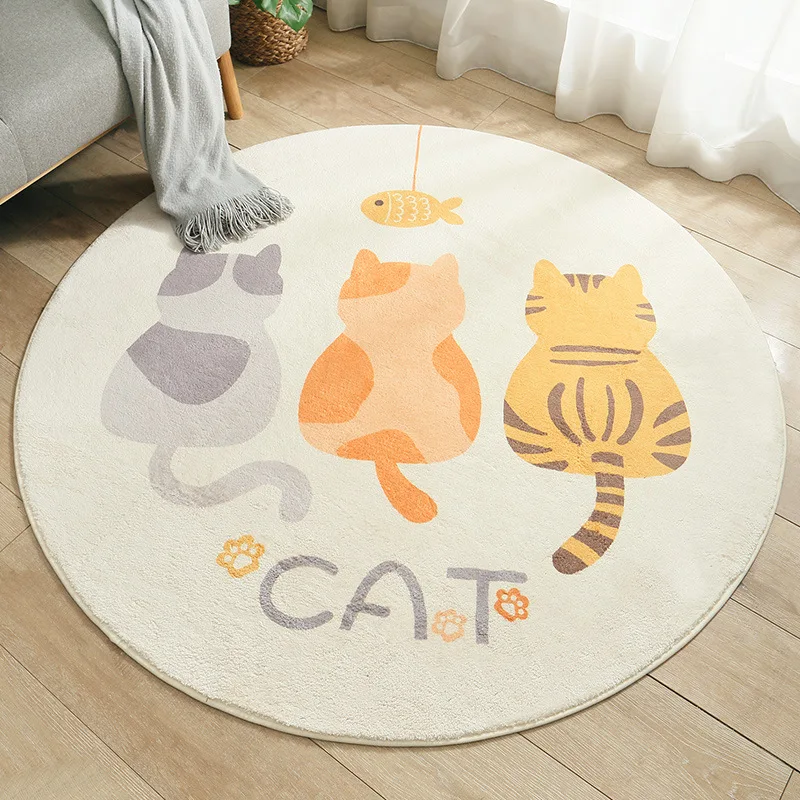Household Round Rugs Creative Cartoon Animal Paattern Thicken Lamb Wool Soft Non-slip Water-absorption Bed Room Rugs Decorative
Household Round Rugs Creative Cartoon Animal Paattern Thicken Lamb Wool Soft Non-slip Water-absorption Bed Room Rugs Decorative