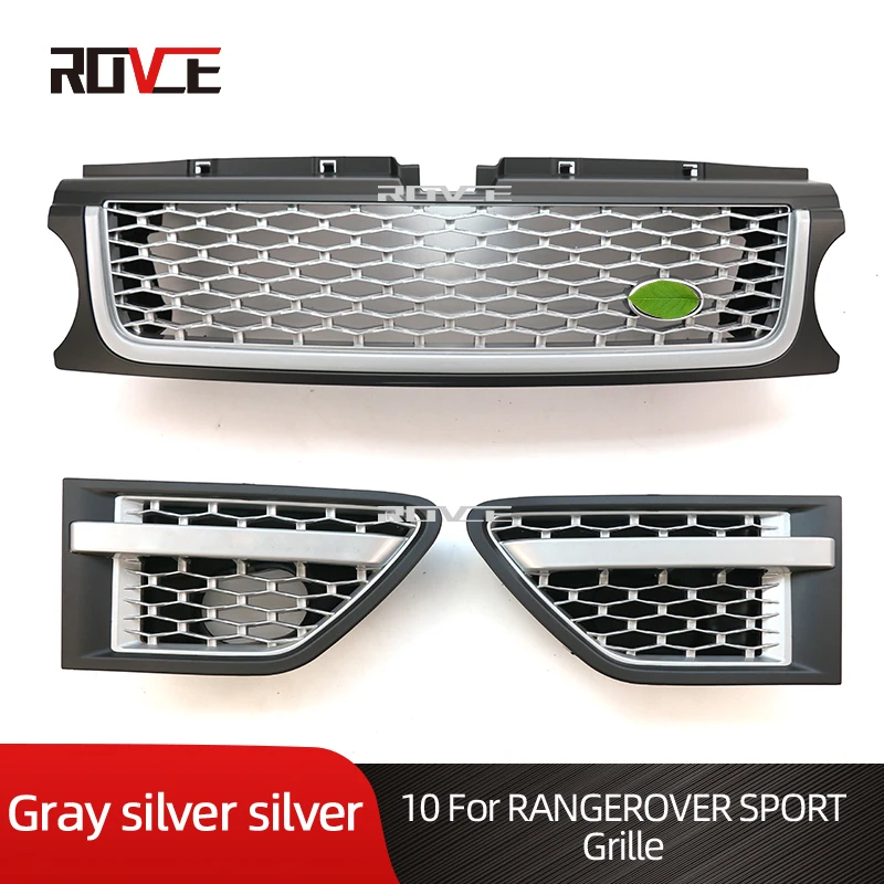 ROVCE Car Front bumper Grille Grill+Side Vent Cover For Land Rover Range Rover Sport 2010-2013 L320 Gray Silver Silver
ROVCE Car Front bumper Grille Grill+Side Vent Cover For Land Rover Range Rover Sport 2010-2013 L320 Gray Silver Silver