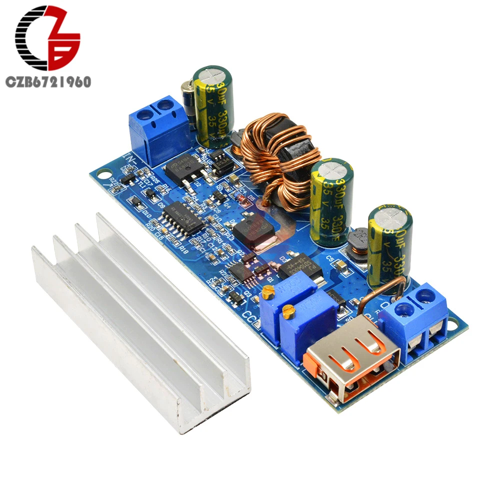 

80W CC CV Boost Converter Module 2-24V to 3-30V Step Up Power Supply Transformer Voltage Regulator 3.3V 5V 6V 12V 24V with USB