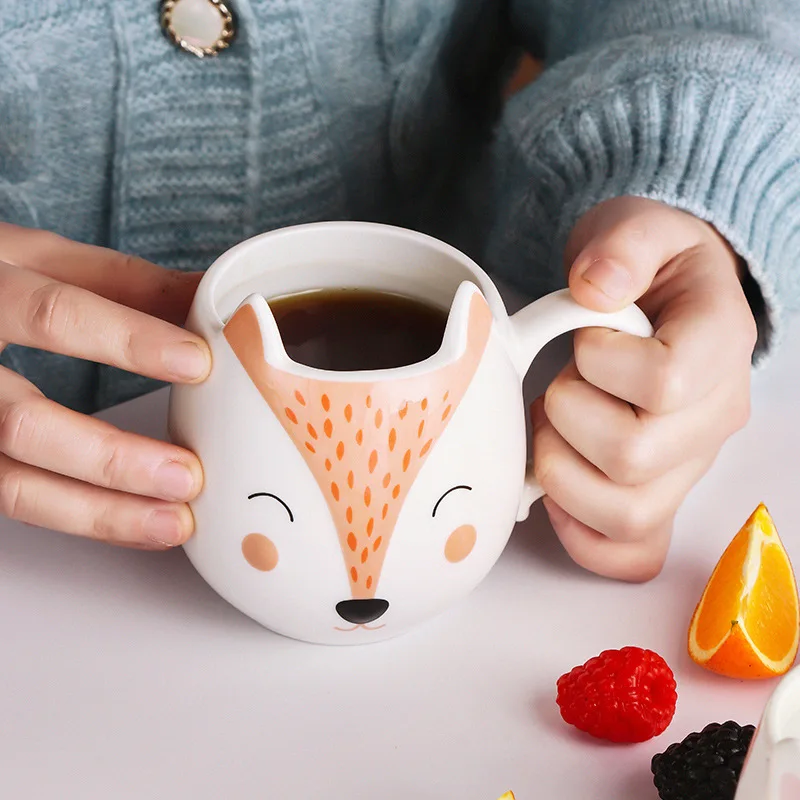 350ml Creative Painted Animal Ceramic Mugs Modern Fashion Fox Coffee Mug Bear Breakfast Milk Mug Ladies Office Tea Cup
350ml Creative Painted Animal Ceramic Mugs Modern Fashion Fox Coffee Mug Bear Breakfast Milk Mug Ladies Office Tea Cup